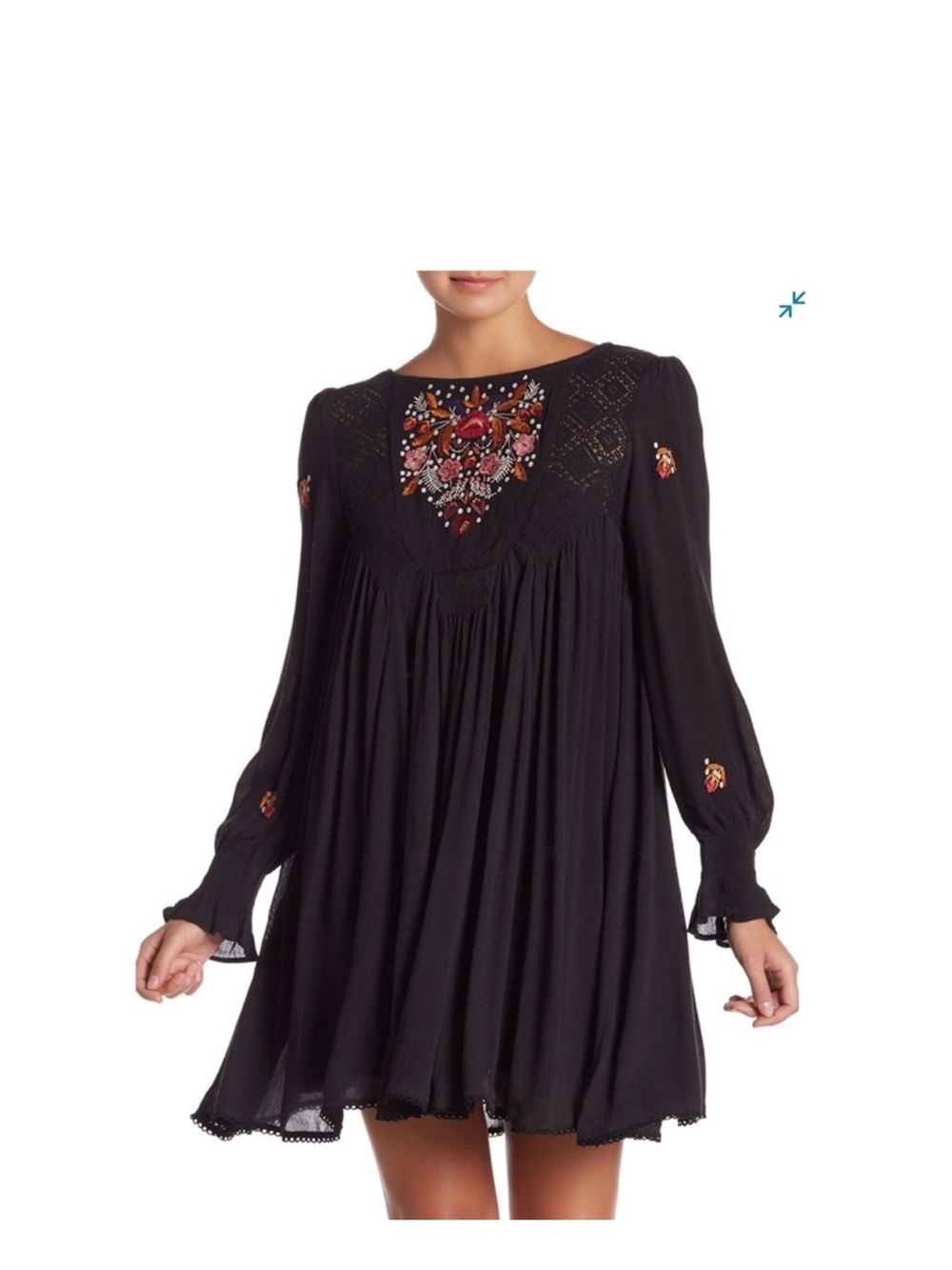 NWT Free People Women's Mohave Embroidered Mini Dress Size M
